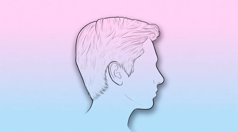 Side profile view