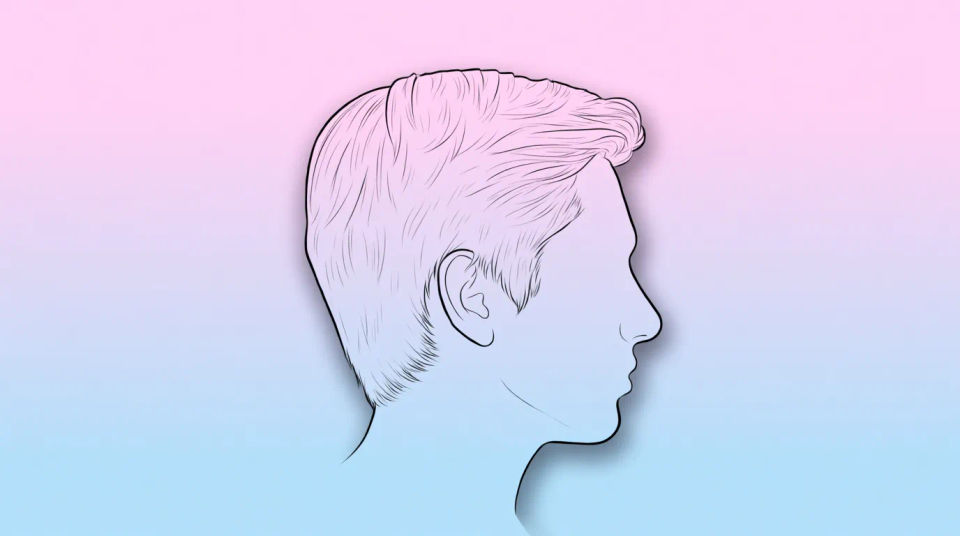 Side profile view