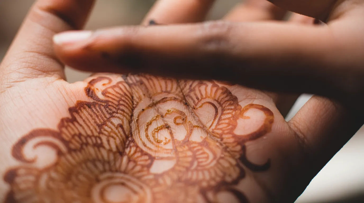 Henna on open palm