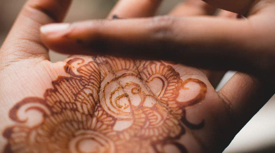 Henna on open palm