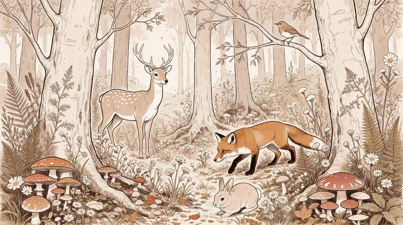 Forest woodland animals