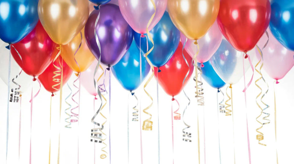 Birthday party balloons