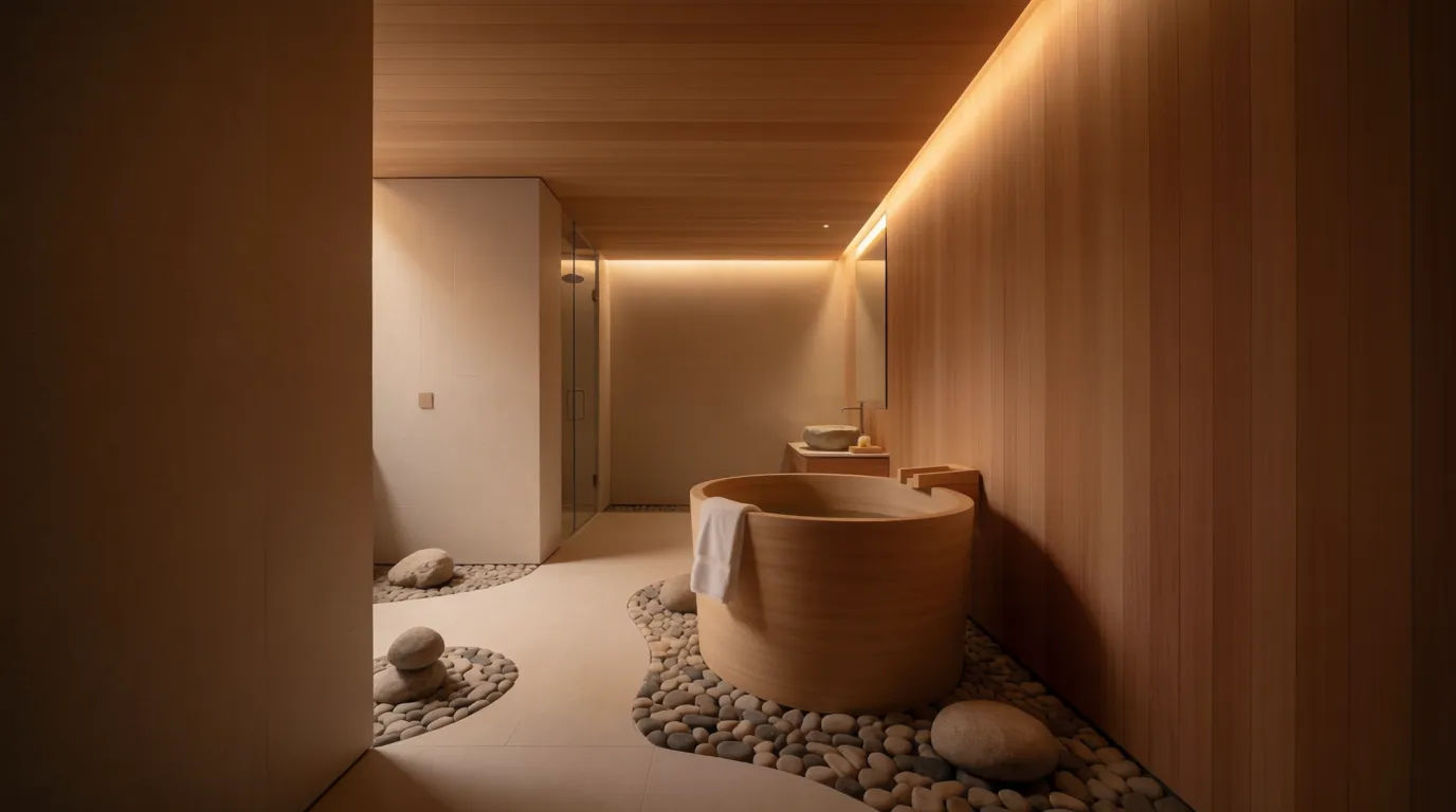 Japanese-inspired zen bathroom