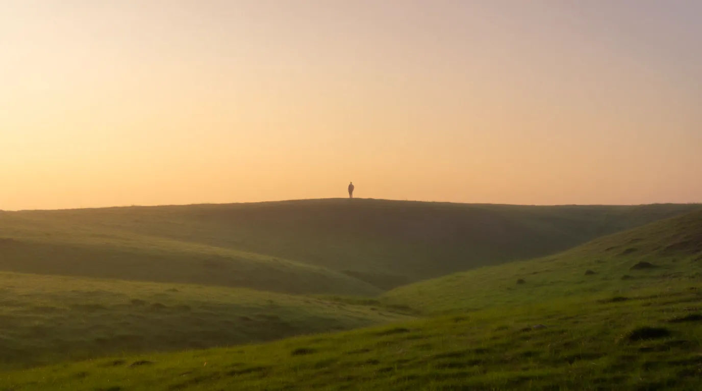 Hillside sunrise prayer