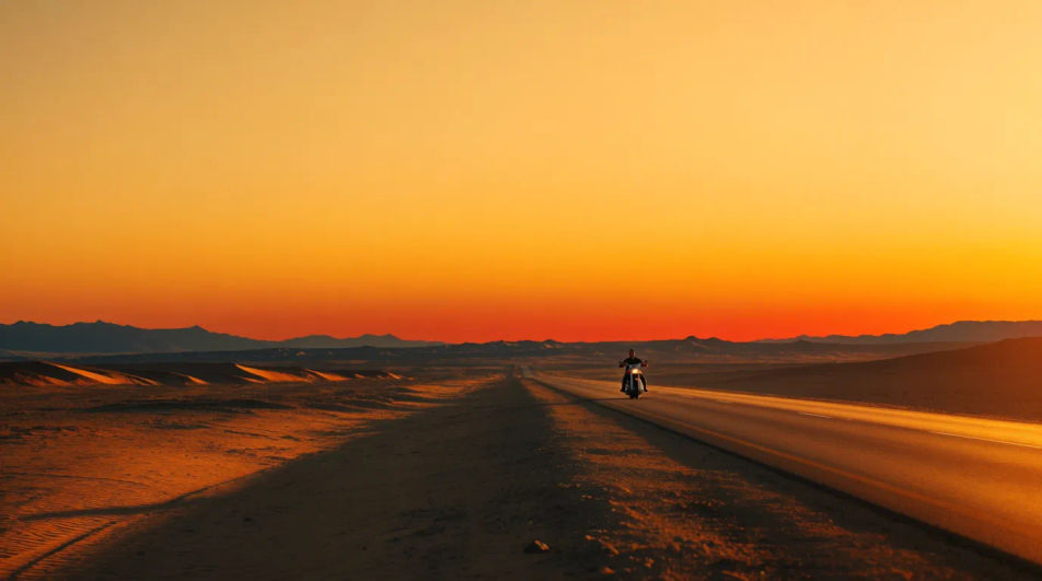 Desert sunset ride