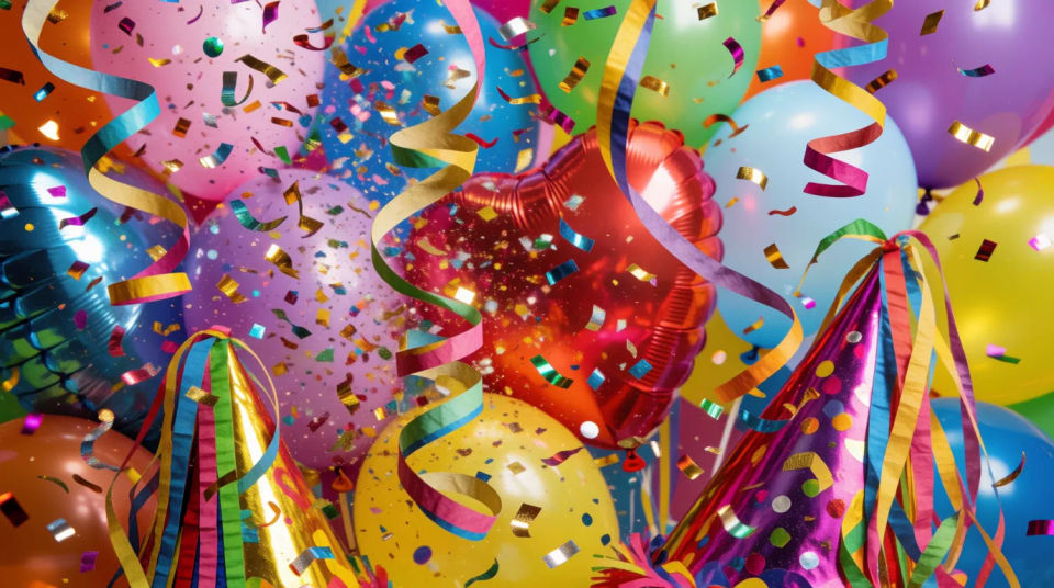 Confetti celebration explosion