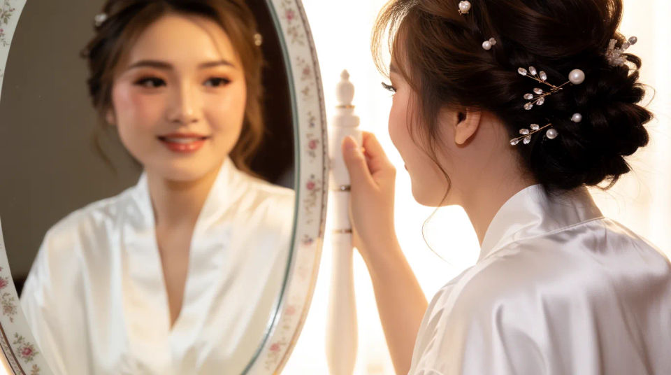 Bridal getting-ready moment