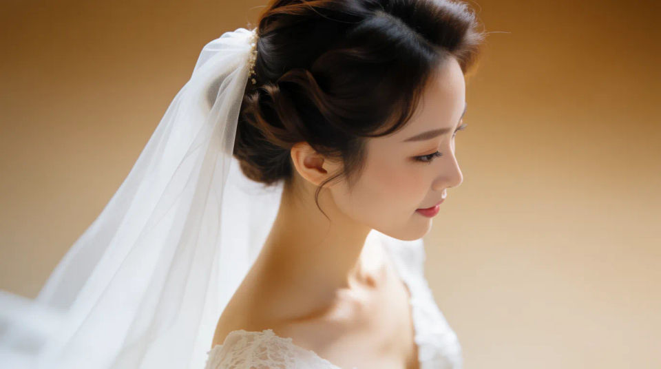Bride walking down the aisle