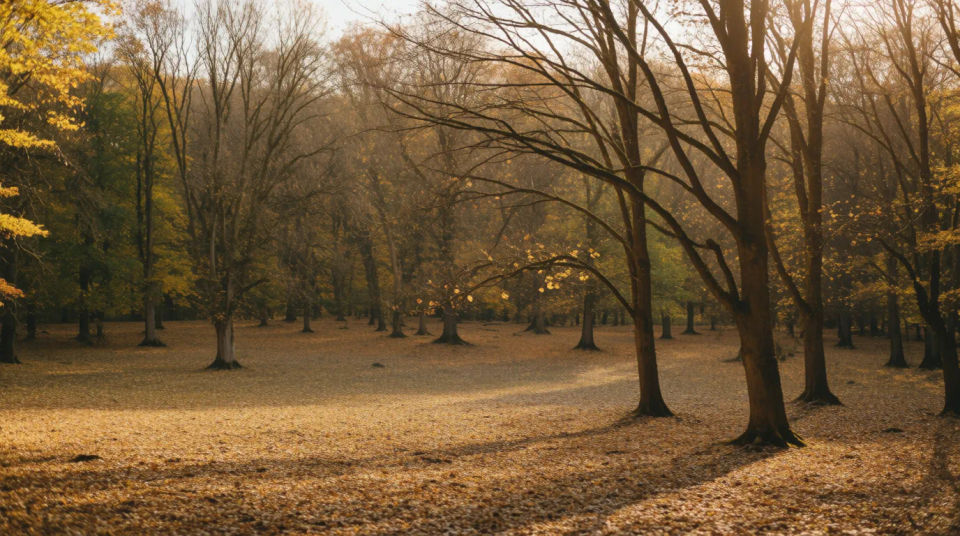 Herbstwald-Landschaft