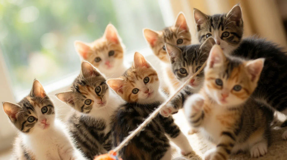 Kittens playing