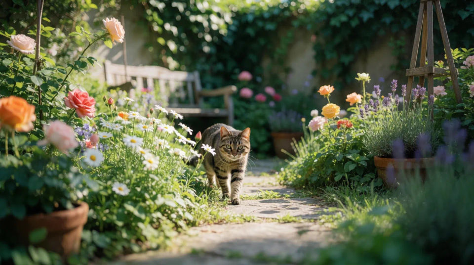 Cat in the garden
