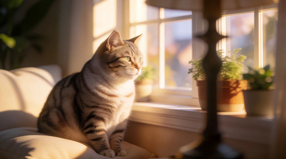 Cat with window