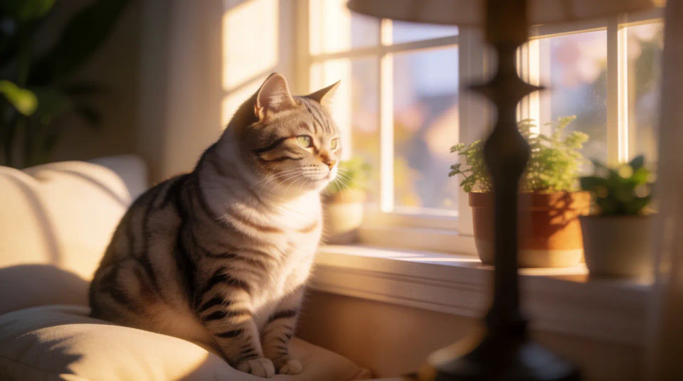 Cat with window