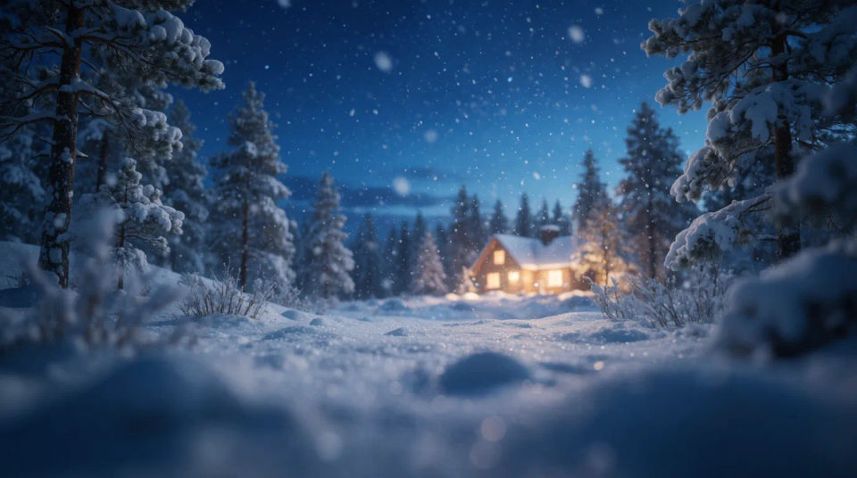 Snowy winter landscape