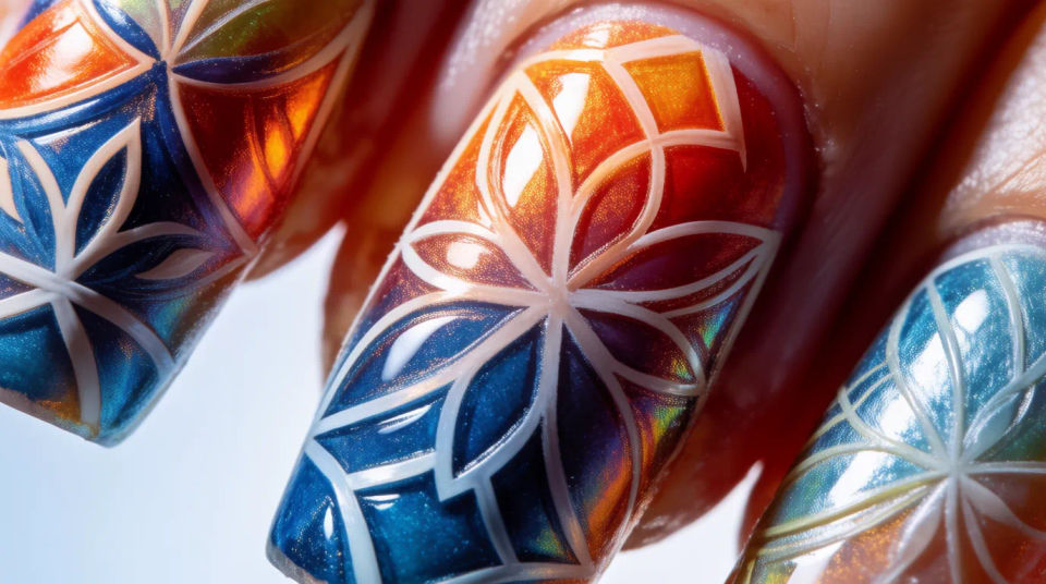 Macro nail art detail