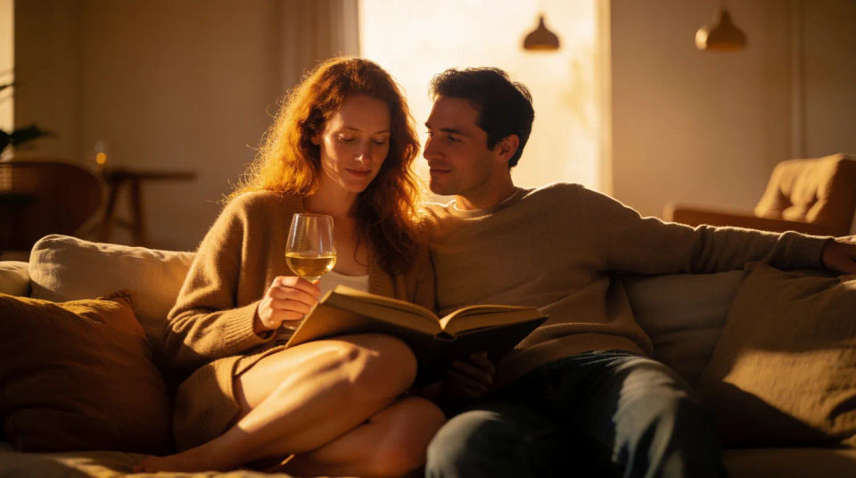 Intimate indoor moment