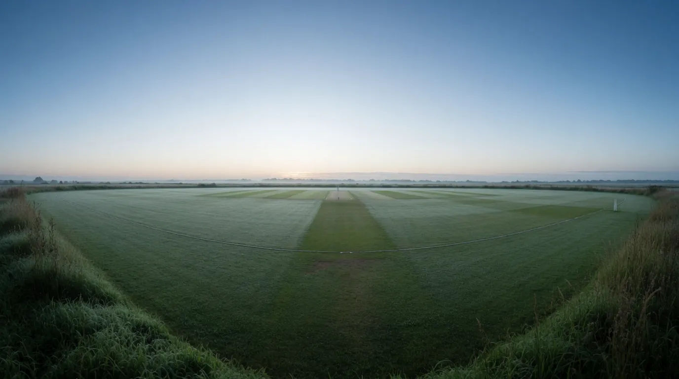Empty oval at dawn