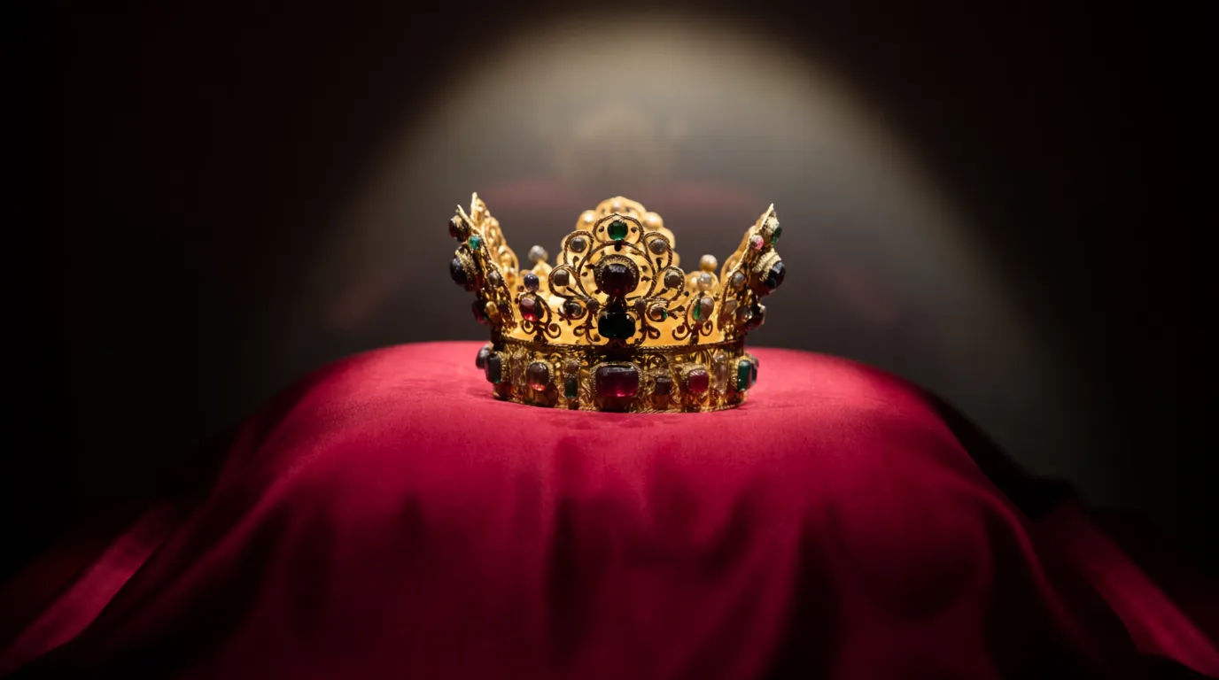 Crown on cushion
