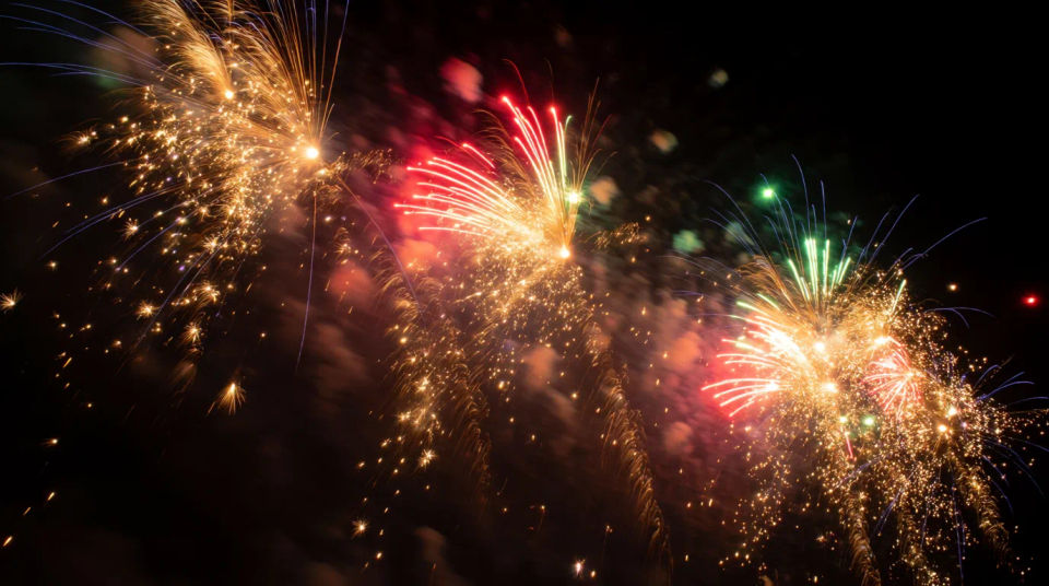 Feuerwerk am Nachthimmel