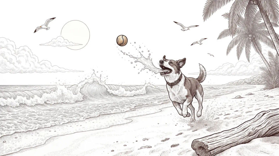 Beach playtime activity