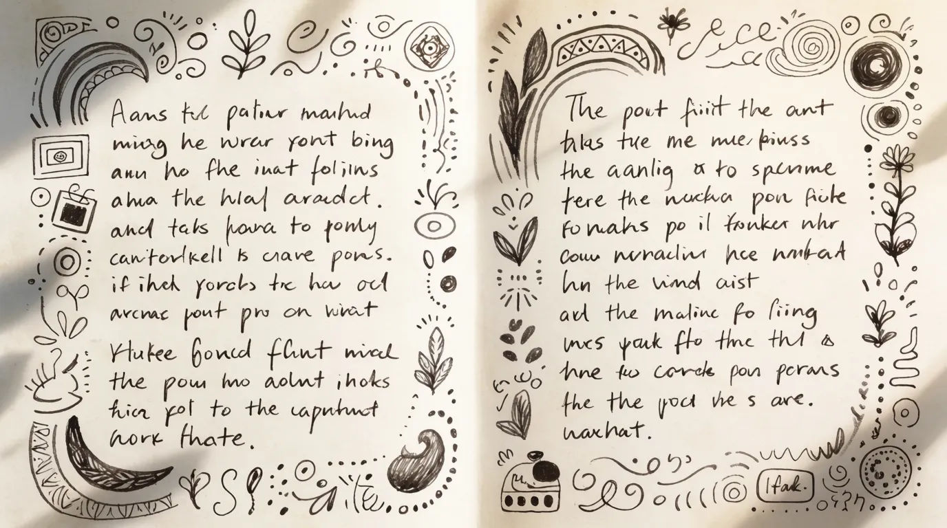 Notebook margin doodles