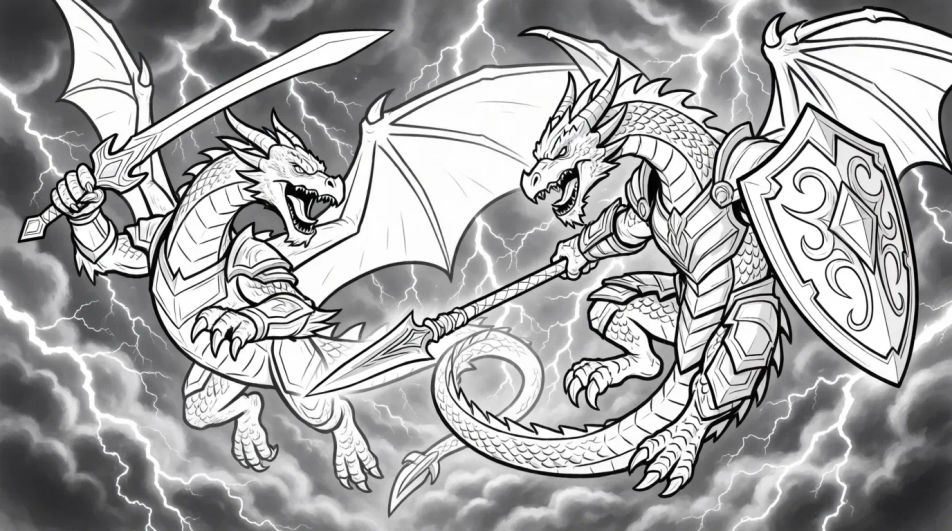 Sky battle dragon duel