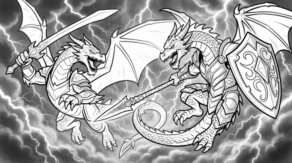 Sky battle dragon duel