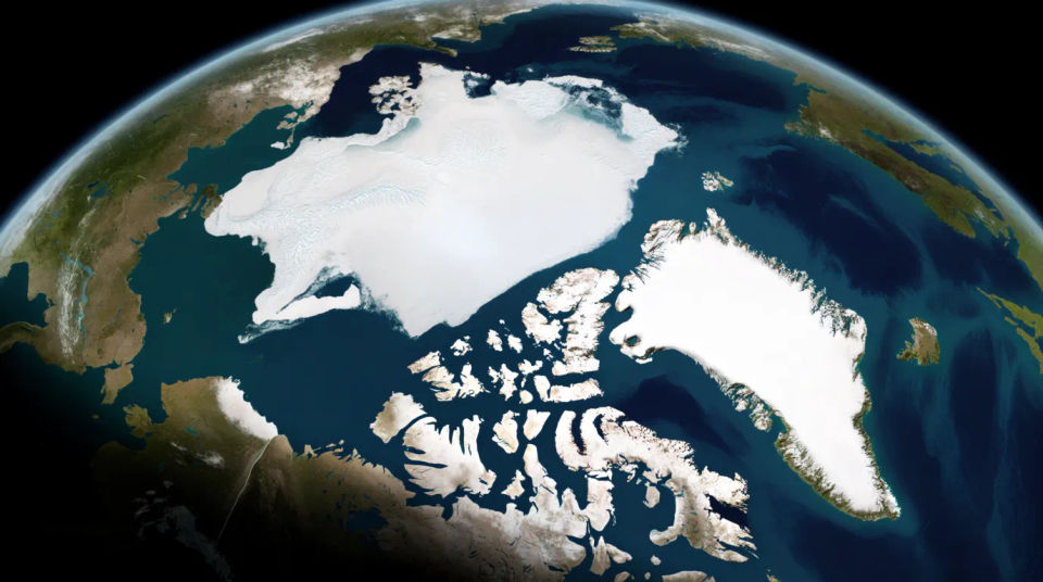 Polar north from space