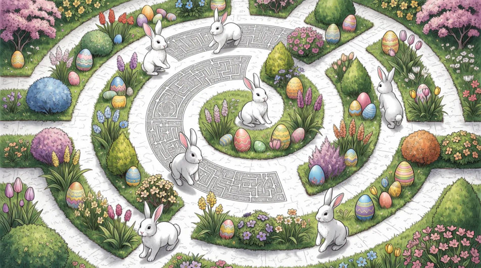 Easter garden maze