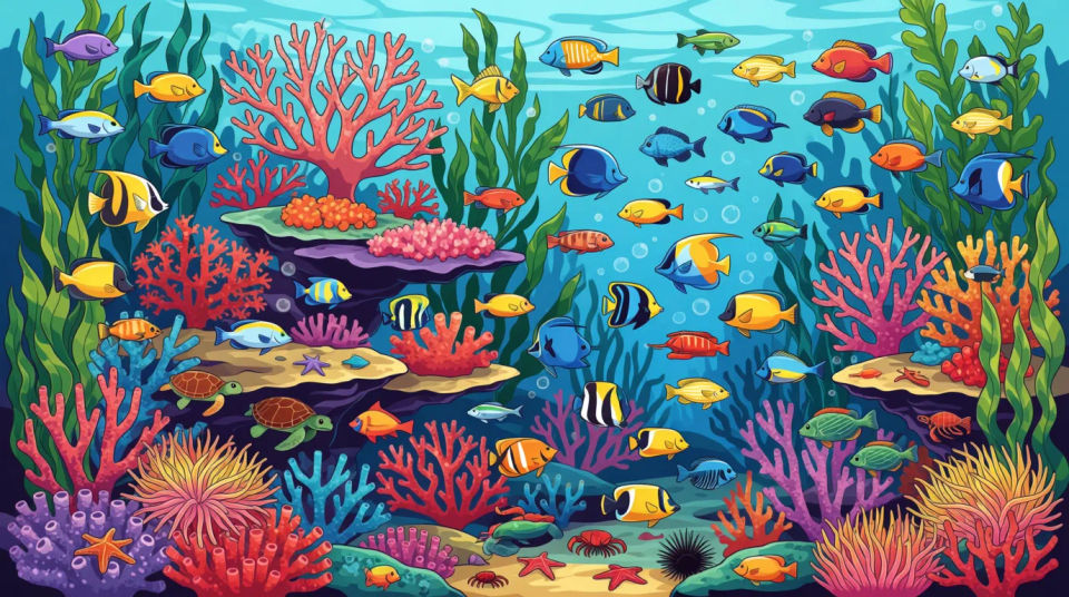 Underwater reef scene
