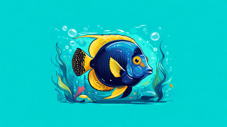 Single fish focal with ocean elements
