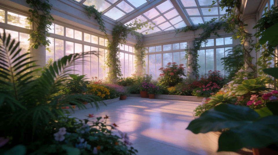 Botanisches Wintergartenlicht