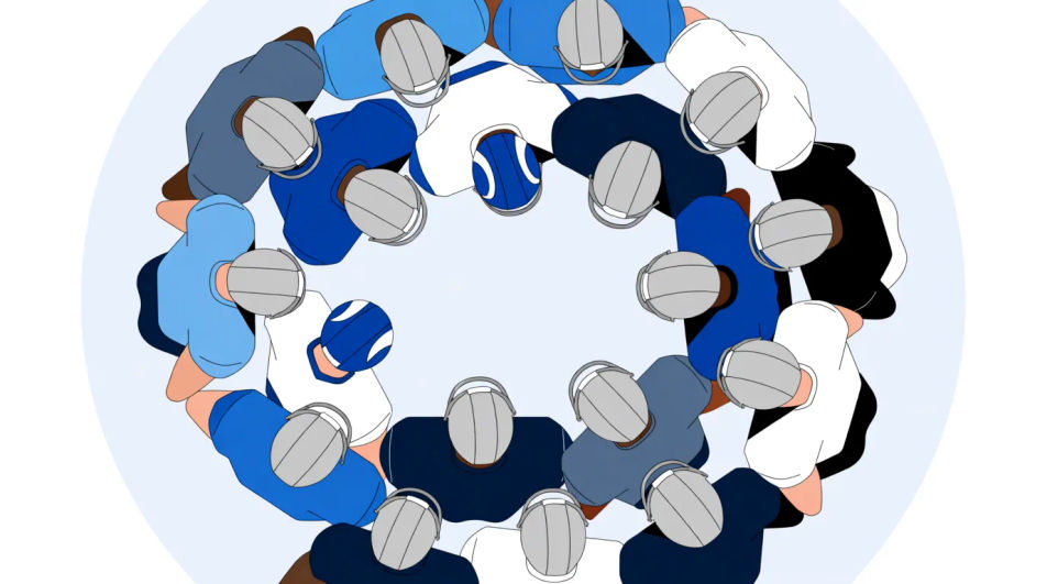 Team huddle formation