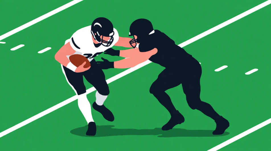 Football field action play