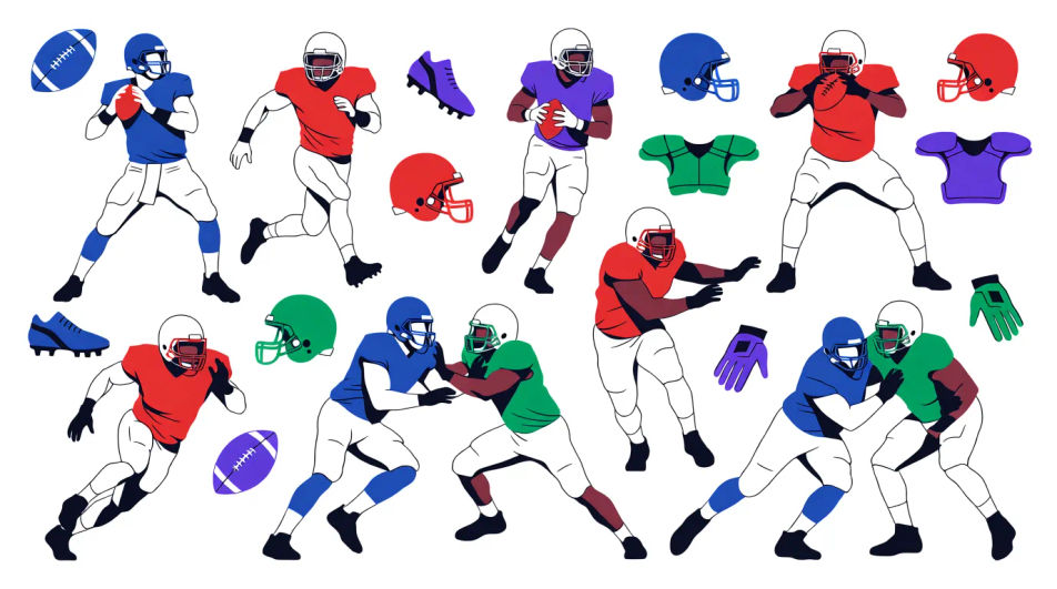 Football collection montage