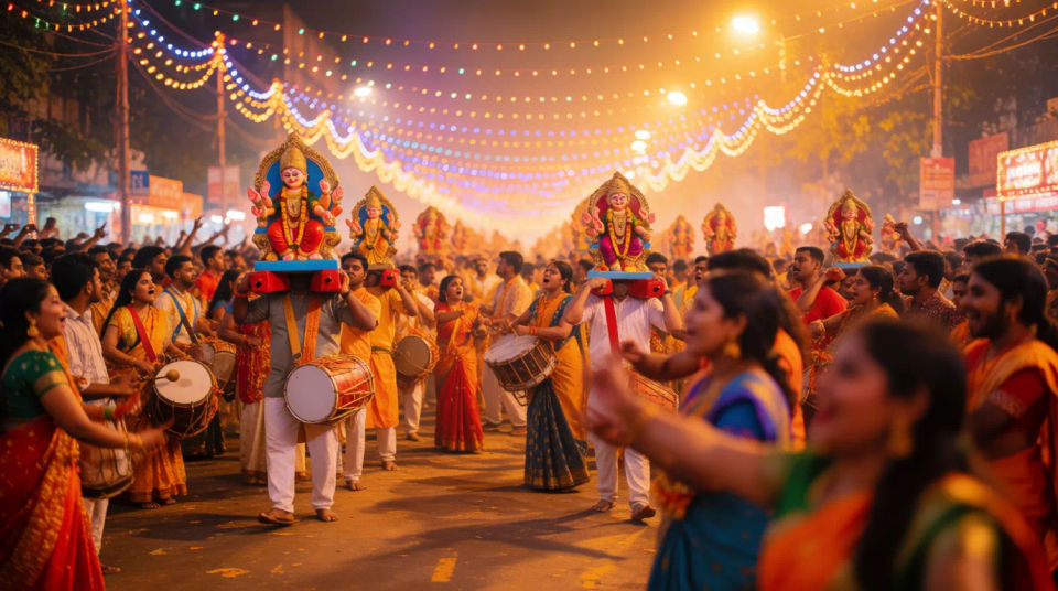 Procession street celebration