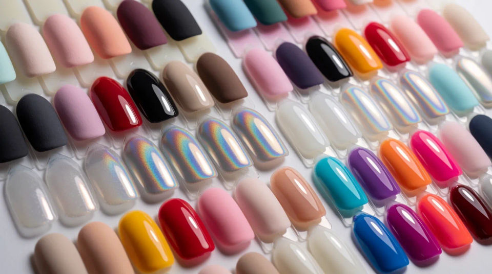 Gel color palette swatch