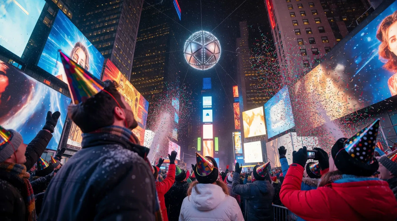 Times Square or celebration venue