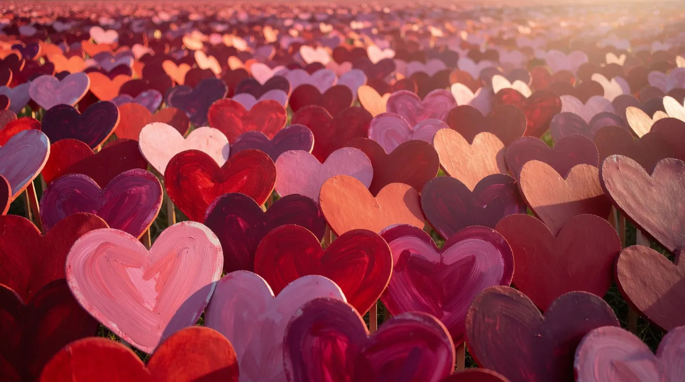 Heart garden field