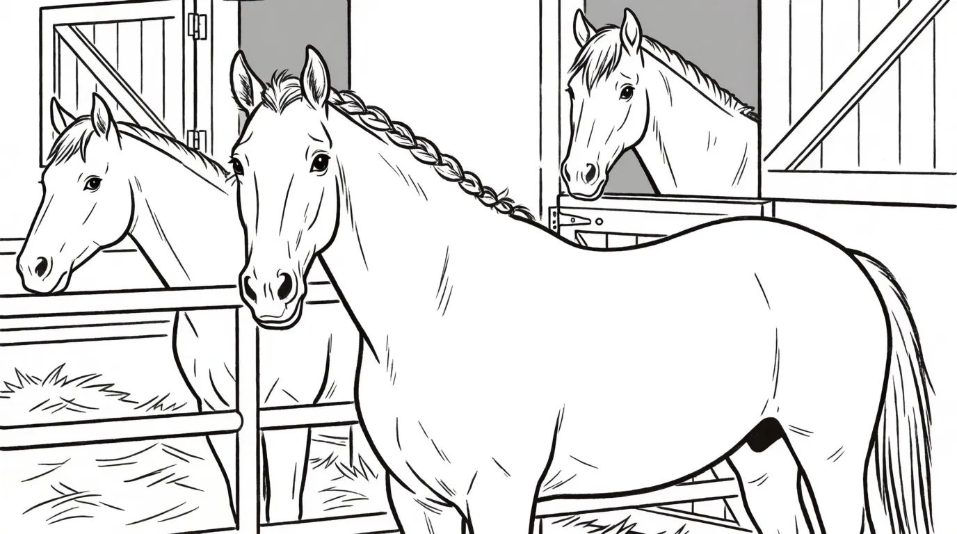 Stable yard scene