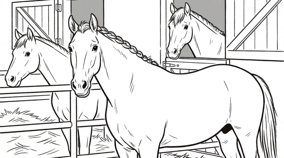 Stable yard scene