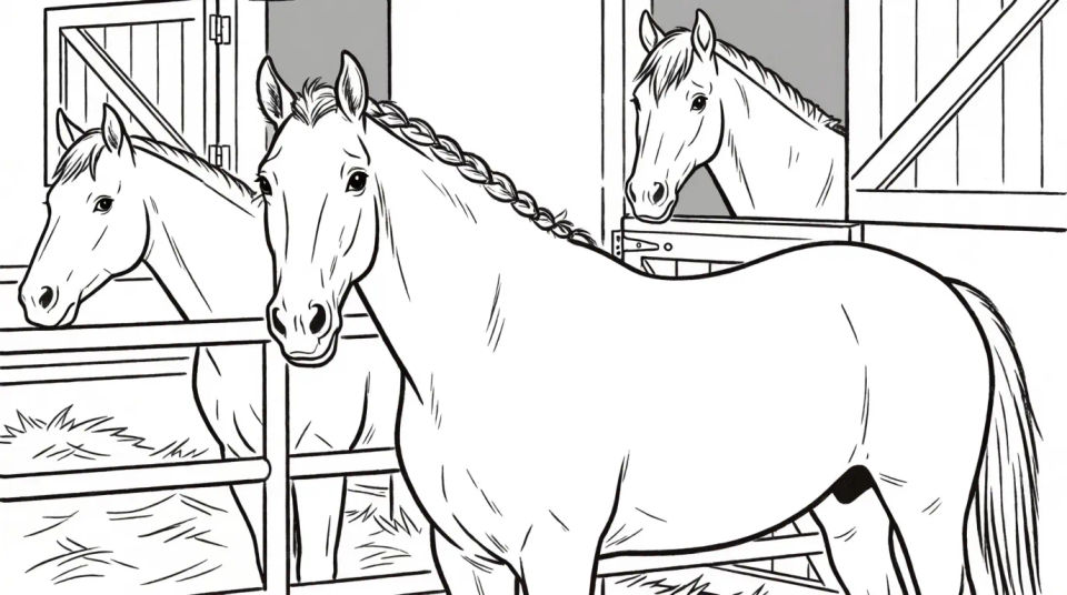 Stable yard scene
