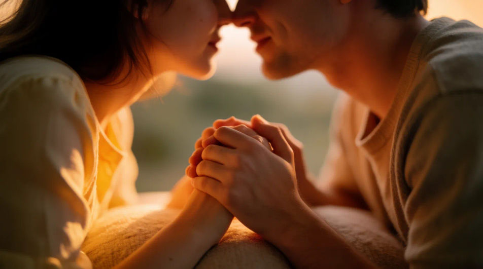 Hands intertwined