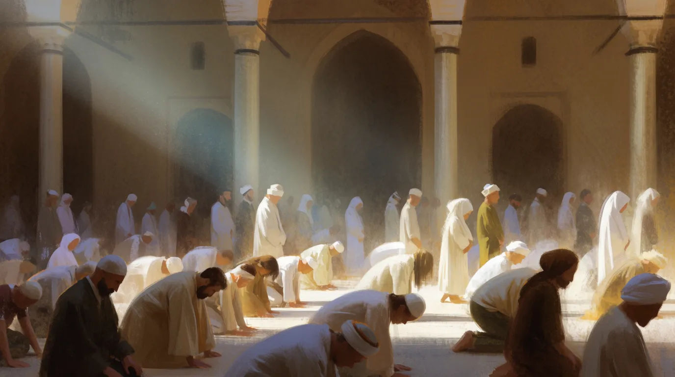 Courtyard at prayer time