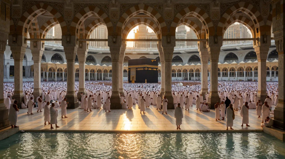 Sacred courtyard gathering