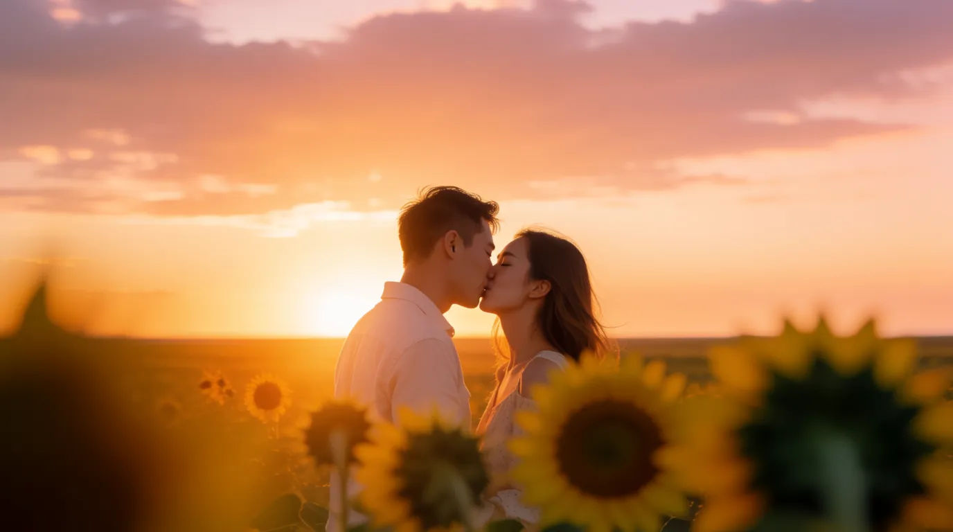 Sunset kiss