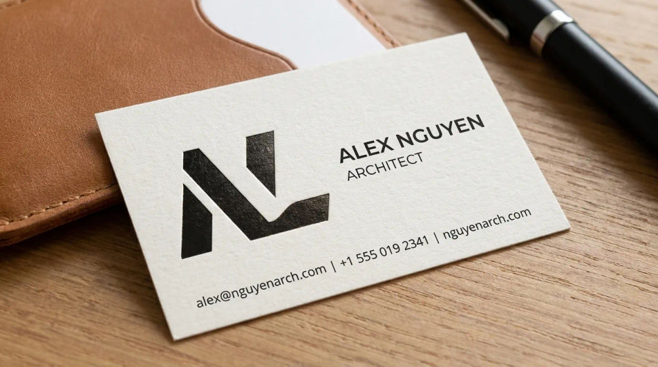 Logo on business card