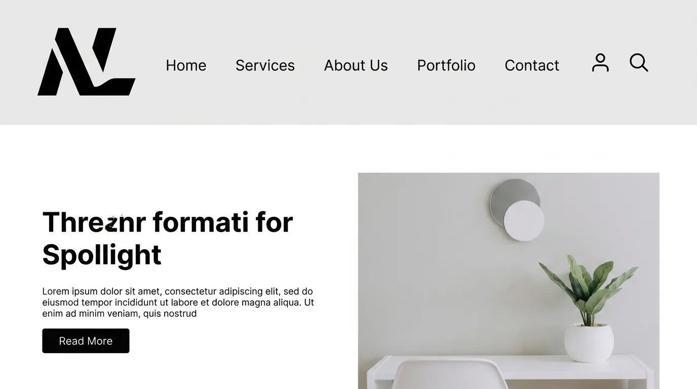 Logo on website header