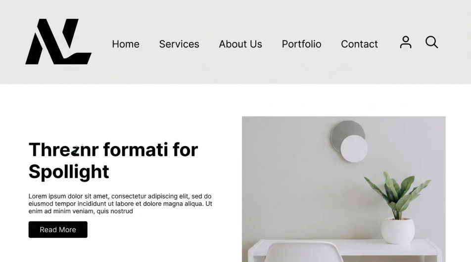 Logo on website header