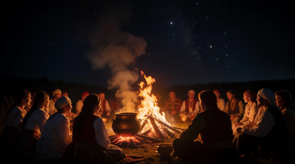 Bonfire gathering